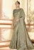 Gray silk party wear saree 11036