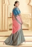 Pink silk saree with blouse 11026