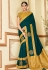 Teal silk party wear saree 11029