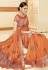 Orange silk saree with blouse 11034