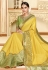 Yellow satin festival wear saree 11025