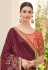 Wine silk party wear saree 74599