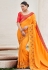 Yellow silk saree with blouse 74604