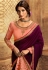 Purple silk party wear saree 108