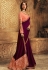 Purple silk party wear saree 108