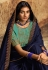 Navy blue silk saree with blouse 106