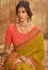 Mustard silk festival wear saree 105