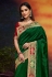 Green satin festival wear saree 2101
