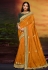 Mustard satin festival wear saree 2108