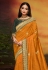 Mustard satin festival wear saree 2108