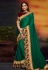 Green satin saree with blouse 2112