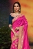 Magenta satin festival wear saree 2115