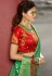 Green silk embroidered festival wear saree 13269