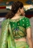 Green silk embroidered festival wear saree 13275