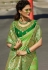 Green silk embroidered festival wear saree 13275