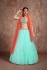 Blue color net sequins wedding lehenga