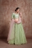 Pista Green net sequins wedding lehenga