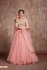 Baby pink net sequins wedding lehenga