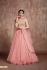 Baby pink net sequins wedding lehenga
