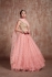 Baby pink net sequins wedding lehenga