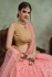Baby pink color net sequins wedding lehenga