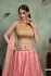 Baby pink color net sequins wedding lehenga