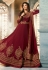 Maroon georgette floor length anarkali suit 9054