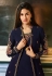 Navy blue georgette anarkali suit with jacket 9056