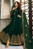 Green georgette center slit anarkali suit 9058