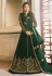 Green georgette center slit anarkali suit 9058