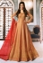 Golden georgette floor length anarkali suit 9059