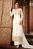 White georgette palazzo suit 7191