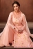 Peach georgette palazzo style suit 7193