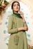 Green viscose readymade palazzo suit 4003