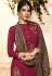 Maroon viscose palazzo style suit 4006