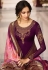 Purple satin embroidered churidar salwar kameez 78240
