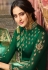 Green satin embroidered churidar salwar kameez 78238