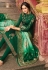 Green satin embroidered churidar salwar kameez 78238