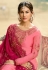 Pink georgette embroidered sharara suit 5043