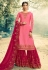 Pink georgette embroidered sharara suit 5043