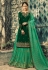 Green georgette embroidered sharara suit 5041