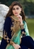 Navy blue georgette embroidered kameez with palazzo 7026