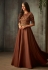 Brown silk long anarkali suit 72003