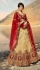 Beige satin embroidered bridal lehenga choli 920