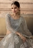 Gray net embroidered circular lehenga choli 20003