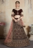 Maroon velvet embroidered bridal lehenga choli 3204