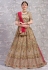 Beige silk circular lehenga choli 2802