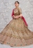 Beige silk circular lehenga choli 2802