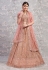 Peach georgette circular lehenga choli 2805