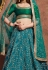 Blue velvet circular lehenga choli 7305